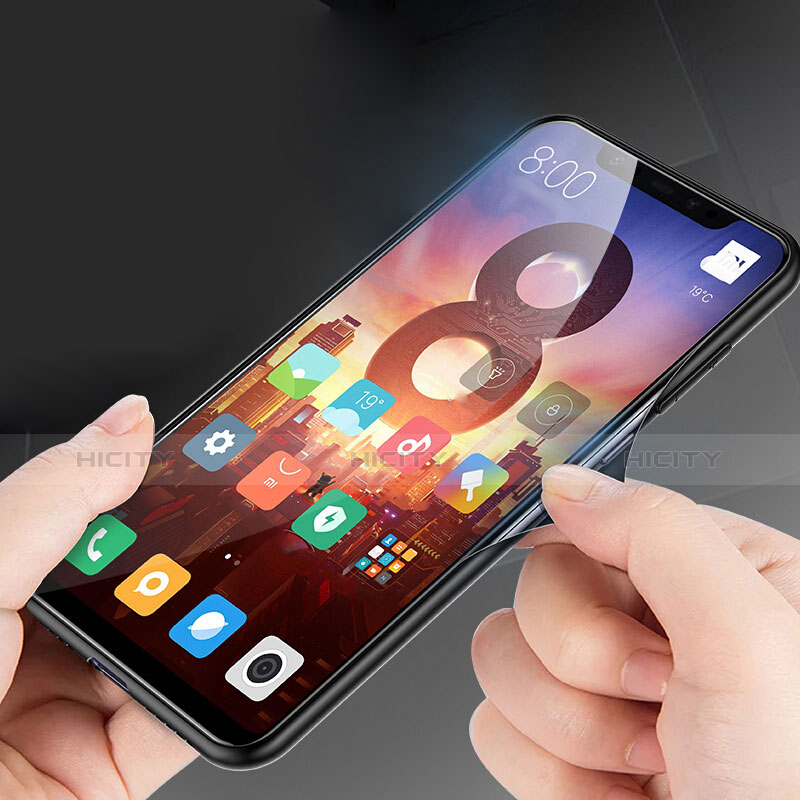 Housse Silicone Souple Miroir pour Xiaomi Mi 8 Screen Fingerprint Edition Noir Plus