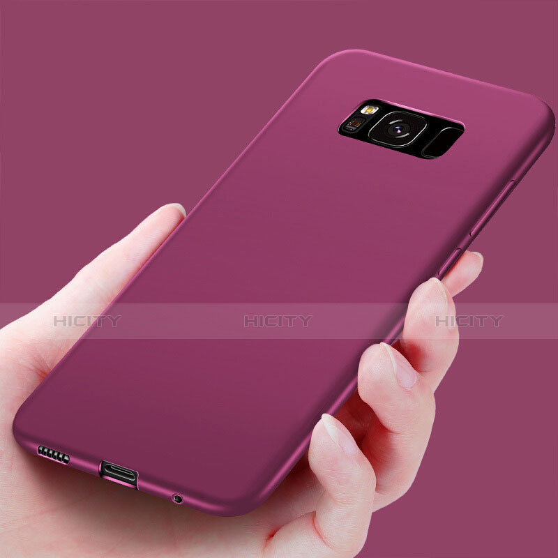 Housse Silicone TPU Souple Couleur Unie pour Samsung Galaxy S8 Plus Violet Plus