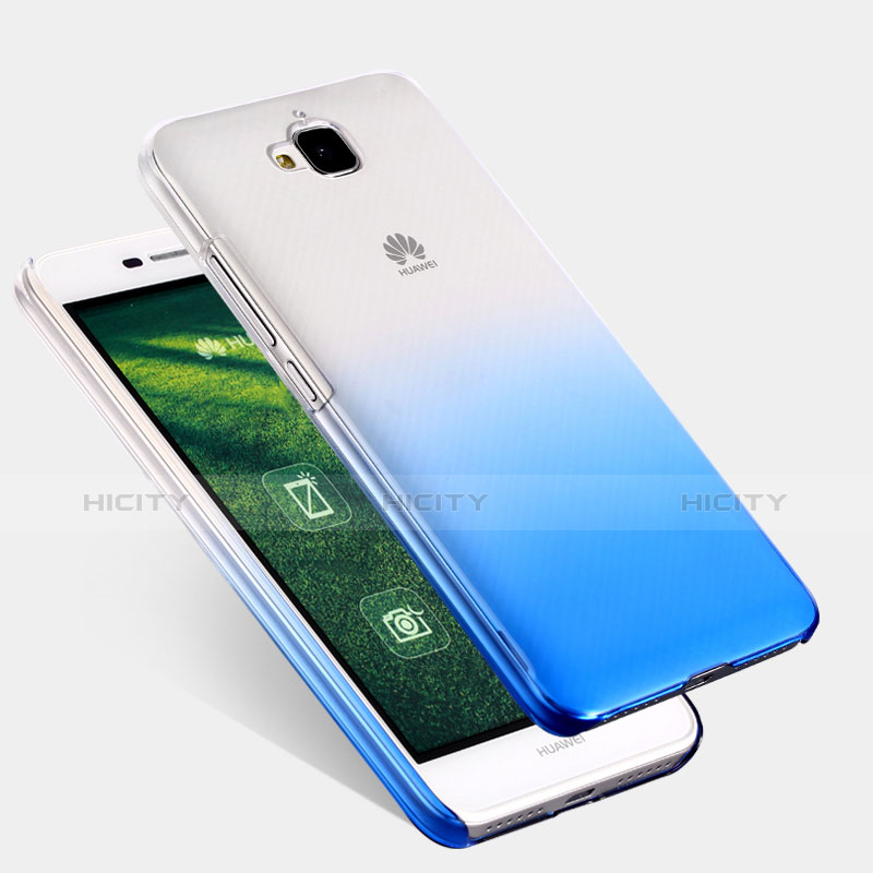 Housse Transparente Rigide Degrade pour Huawei Enjoy 5 Bleu Plus