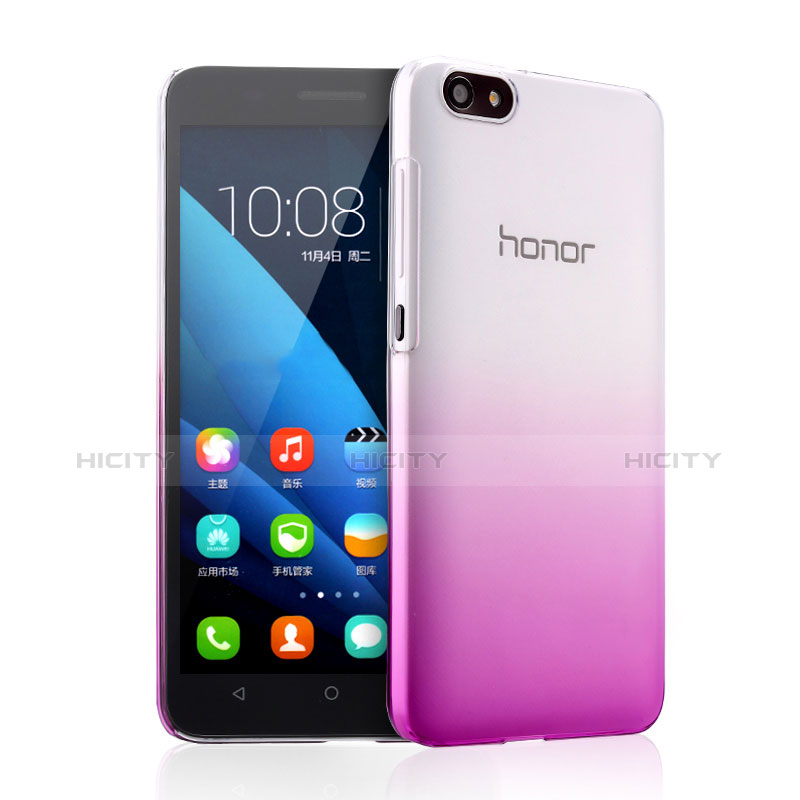 Housse Transparente Rigide Degrade pour Huawei Honor 4X Violet Plus