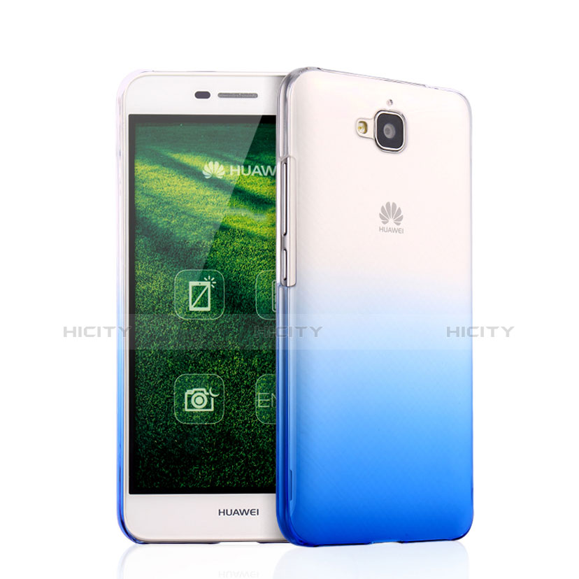 Housse Transparente Rigide Degrade pour Huawei Y6 Pro Bleu Plus