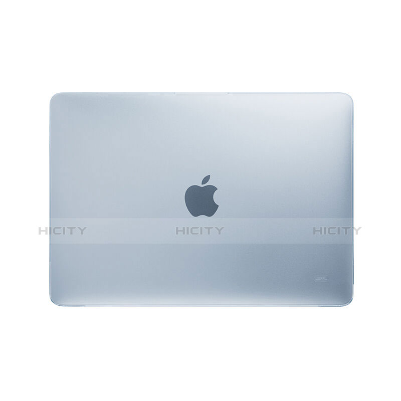 Housse Ultra Fine Mat Rigide Transparente pour Apple MacBook 12 pouces Bleu Plus