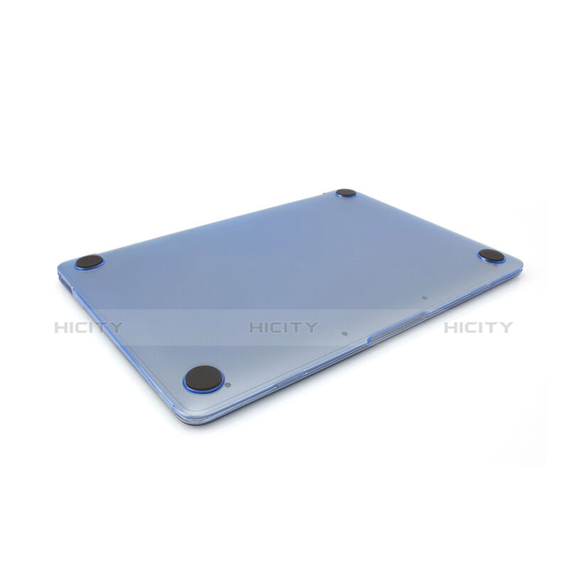 Housse Ultra Fine Mat Rigide Transparente pour Apple MacBook 12 pouces Bleu Plus