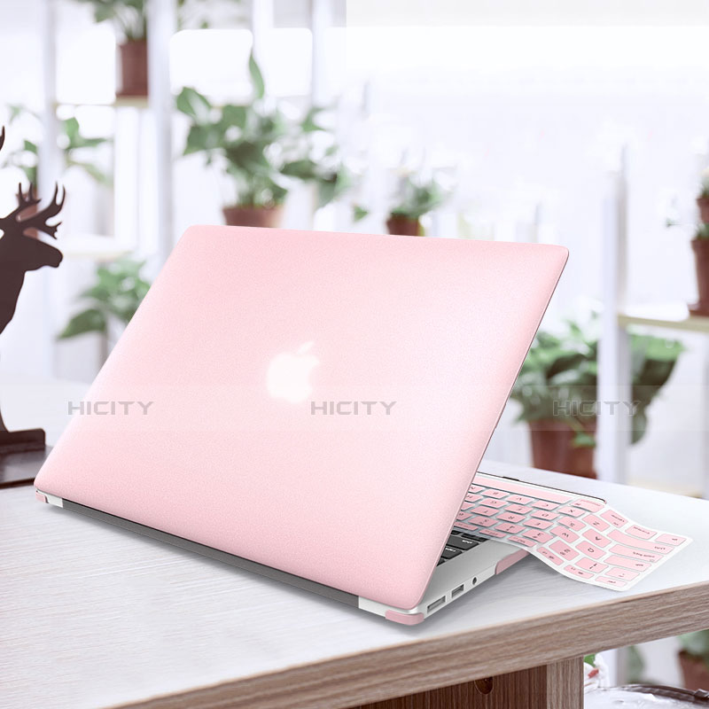 Housse Ultra Fine Mat Rigide Transparente pour Apple MacBook Air 13.3 pouces (2018) Rose Plus