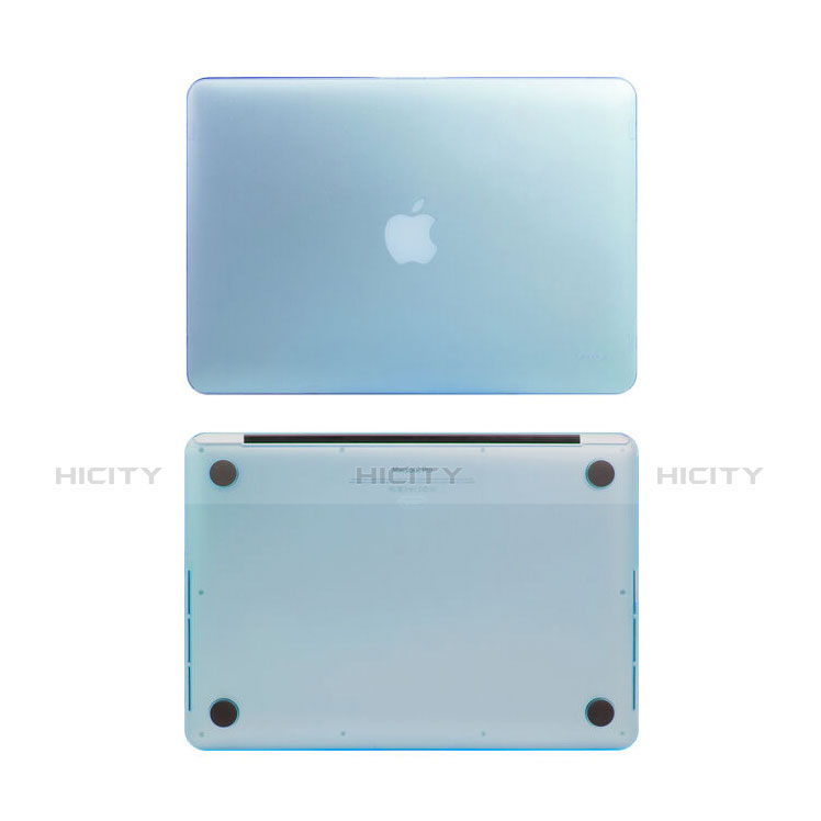 Housse Ultra Fine Mat Rigide Transparente pour Apple MacBook Pro 13 pouces Bleu Plus