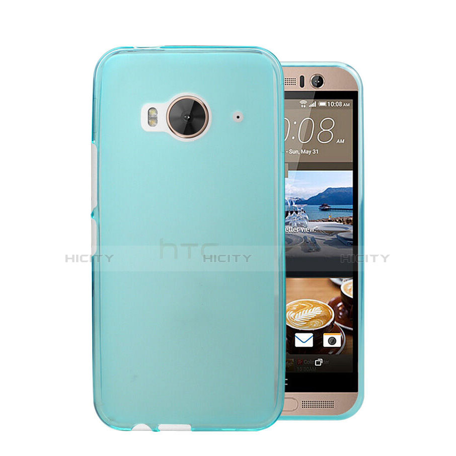 Housse Ultra Fine Mat Rigide Transparente pour HTC One Me Bleu Ciel Plus