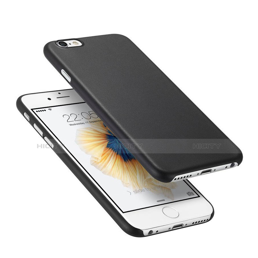 Housse Ultra Fine Plastique Rigide Mat G02 pour Apple iPhone 6 Noir Plus