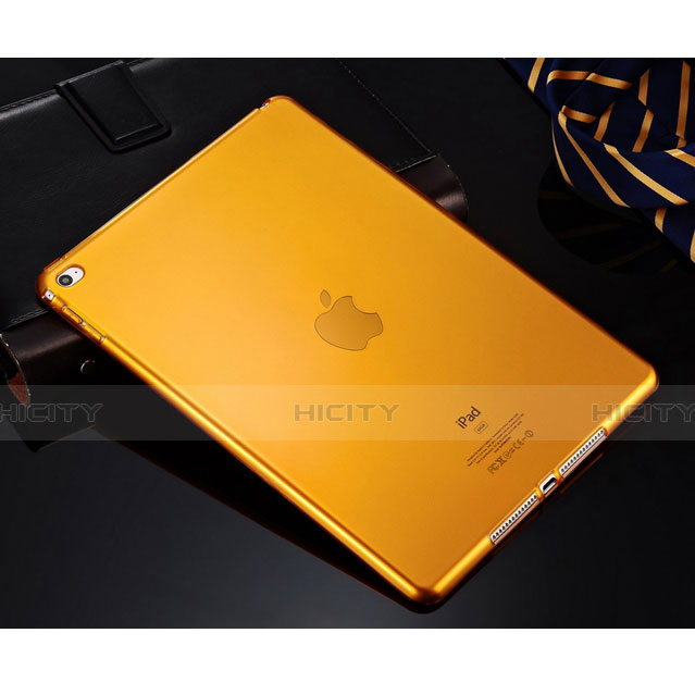 Housse Ultra Fine Silicone Souple Transparente pour Apple iPad Mini 4 Orange Plus