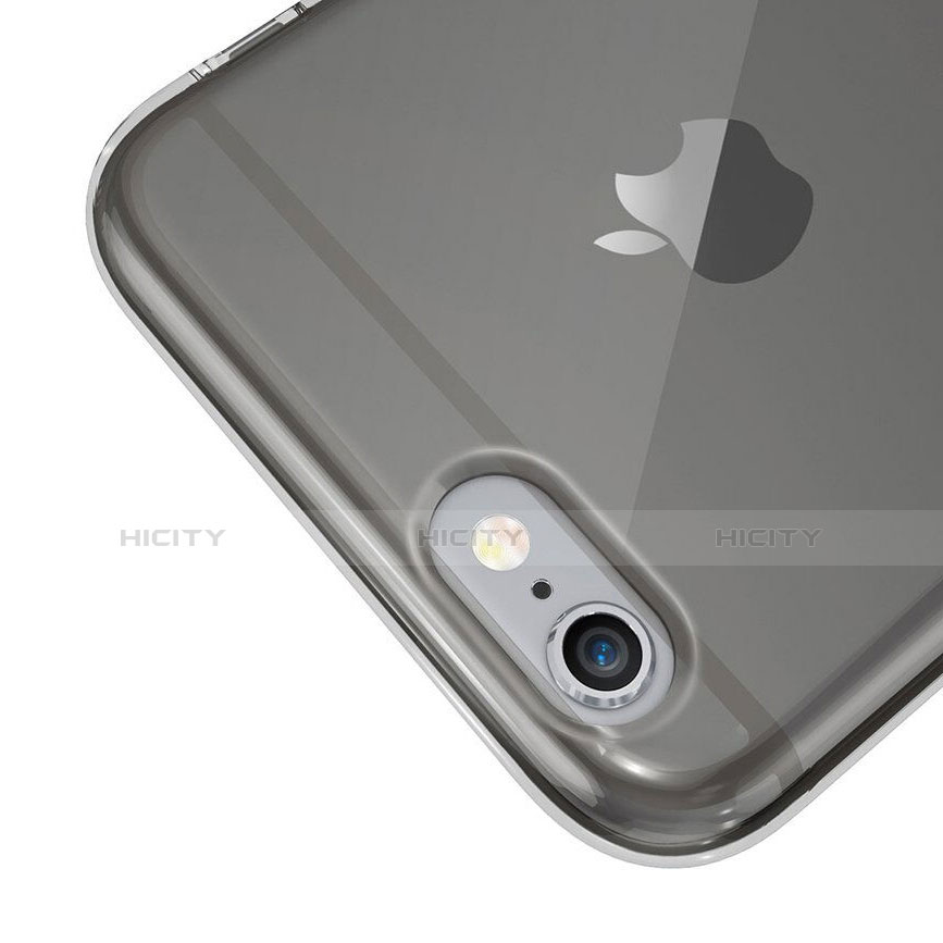 Housse Ultra Fine Silicone Souple Transparente pour Apple iPhone 6 Gris Fonce Plus