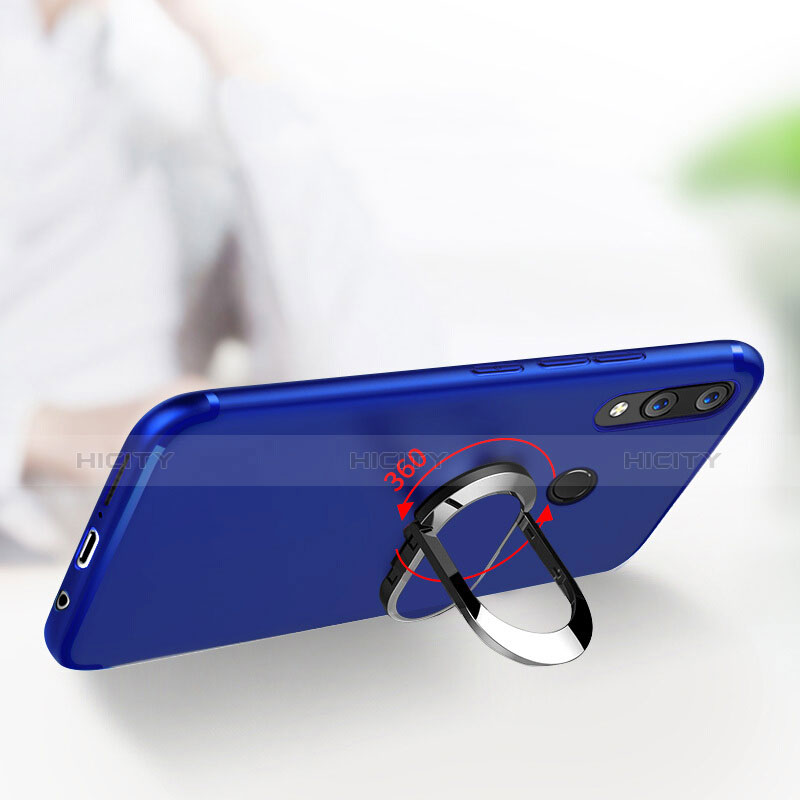 Housse Ultra Fine TPU Souple avec Support Bague Anneau pour Huawei Nova 3e Bleu Plus