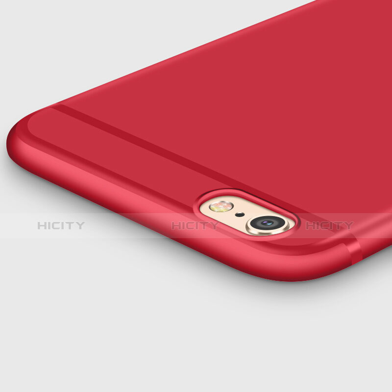 Housse Ultra Fine TPU Souple et Support Bague Anneau pour Apple iPhone 6S Rouge Plus