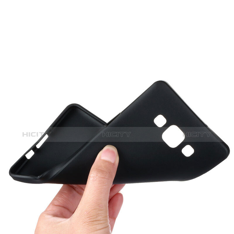 Housse Ultra Fine TPU Souple pour Samsung Galaxy A7 Duos SM-A700F A700FD Noir Plus