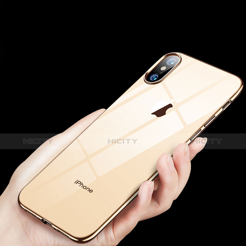 Housse Ultra Fine TPU Souple Transparente C11 pour Apple iPhone X Or Plus