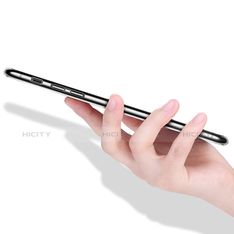 Housse Ultra Fine TPU Souple Transparente C12 pour Apple iPhone X Argent Plus