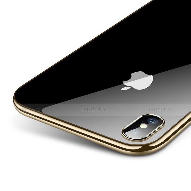 Housse Ultra Fine TPU Souple Transparente C12 pour Apple iPhone X Or Plus