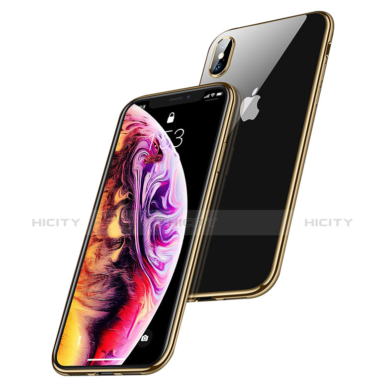 Housse Ultra Fine TPU Souple Transparente C12 pour Apple iPhone X Or Plus