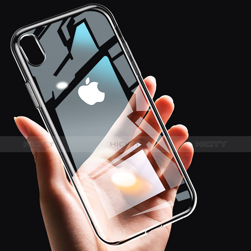 Housse Ultra Fine TPU Souple Transparente C12 pour Apple iPhone Xs Argent Plus