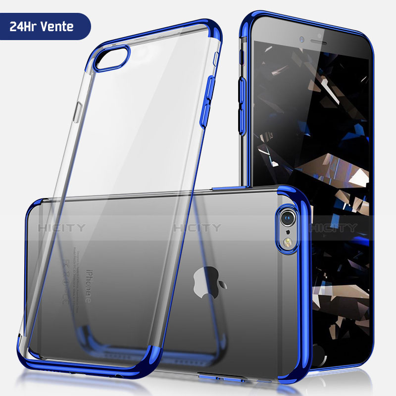 Housse Ultra Fine TPU Souple Transparente H03 pour Apple iPhone 6S Plus Bleu Plus