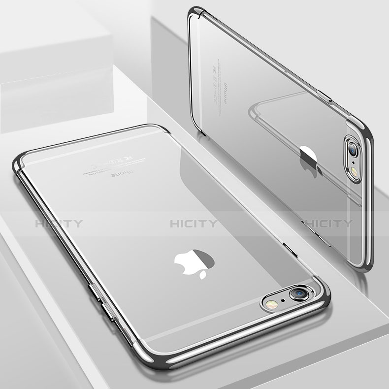 Housse Ultra Fine TPU Souple Transparente H04 pour Apple iPhone 8 Argent Plus