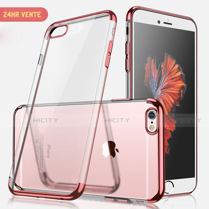 Housse Ultra Fine TPU Souple Transparente H04 pour Apple iPhone SE (2020) Or Rose Plus