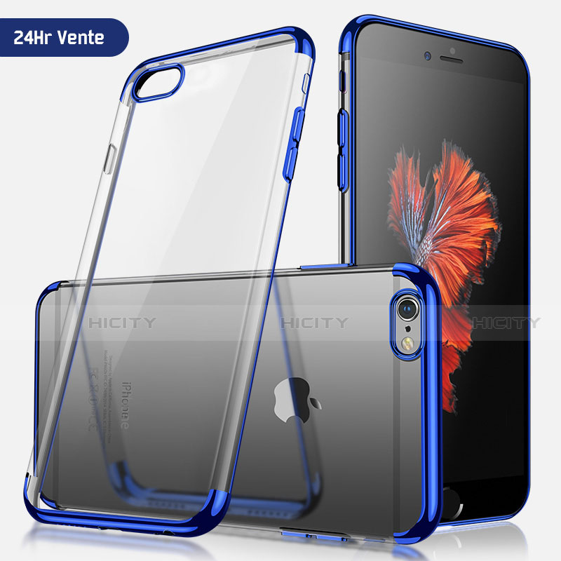 Housse Ultra Fine TPU Souple Transparente H04 pour Apple iPhone SE3 (2022) Bleu Plus
