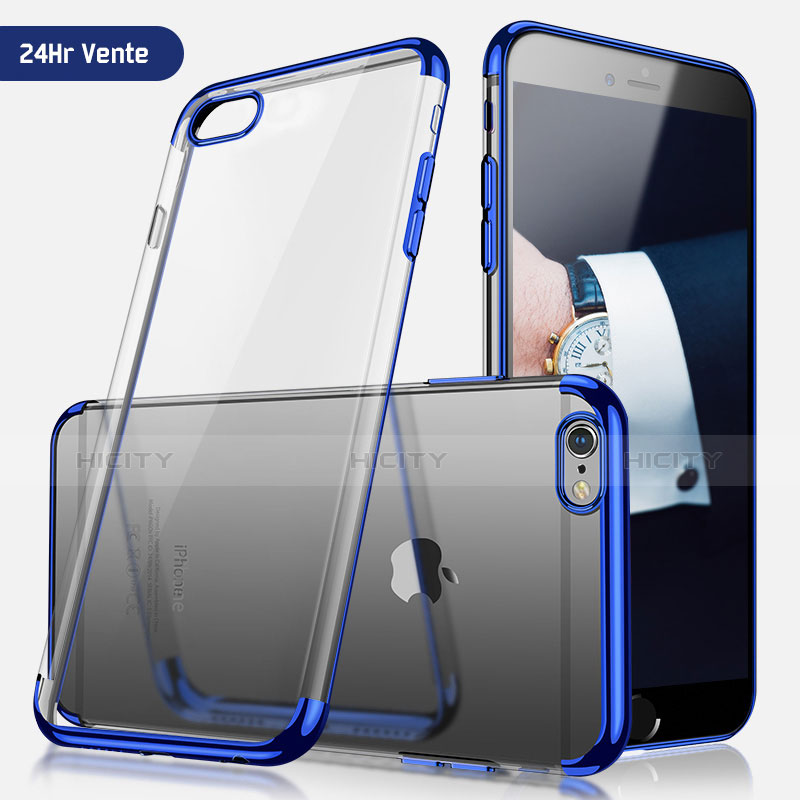 Housse Ultra Fine TPU Souple Transparente H05 pour Apple iPhone 6S Bleu Plus
