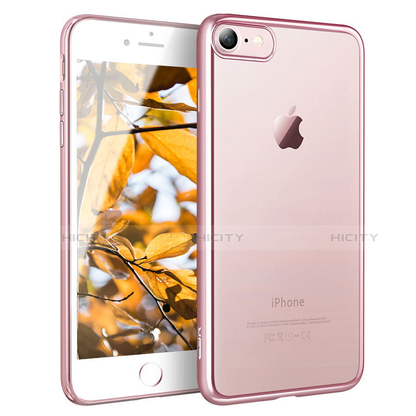 Housse Ultra Fine TPU Souple Transparente H11 pour Apple iPhone SE3 (2022) Or Rose Plus