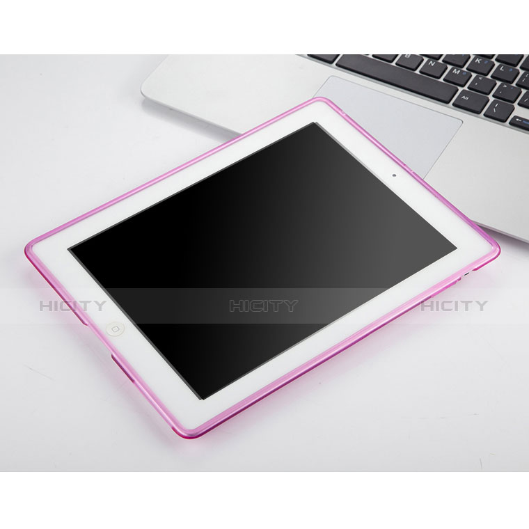 Housse Ultra Fine TPU Souple Transparente pour Apple iPad 4 Rose Plus