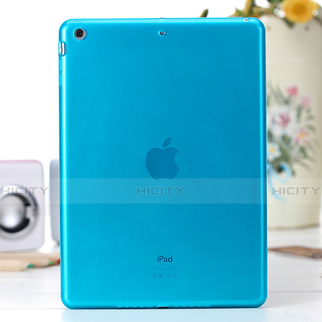 Housse Ultra Fine TPU Souple Transparente pour Apple iPad Air Bleu Plus