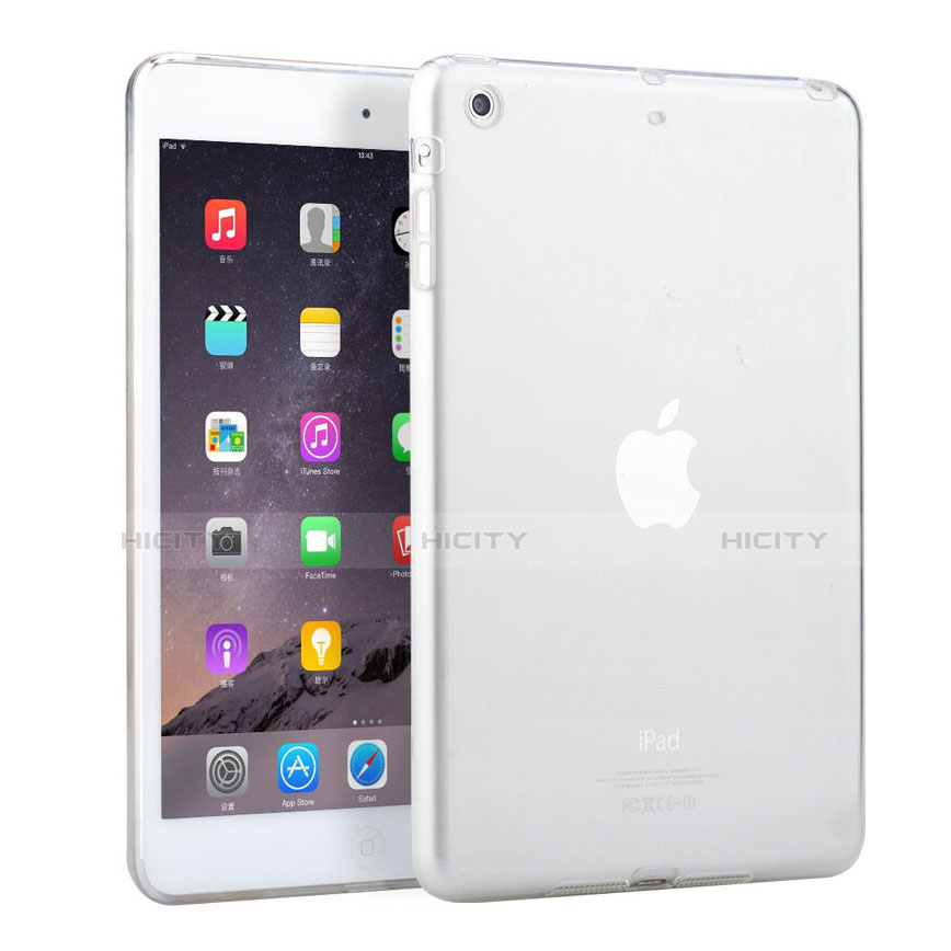 Housse Ultra Fine TPU Souple Transparente pour Apple iPad Mini Blanc Plus