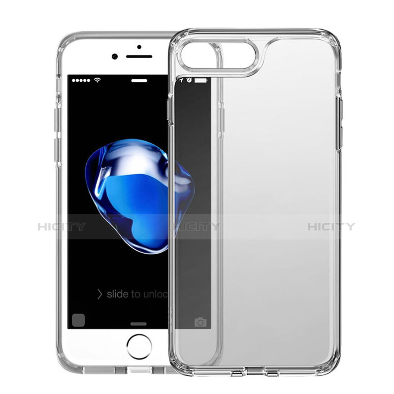 Housse Ultra Fine TPU Souple Transparente pour Apple iPhone 7 Plus Gris Plus