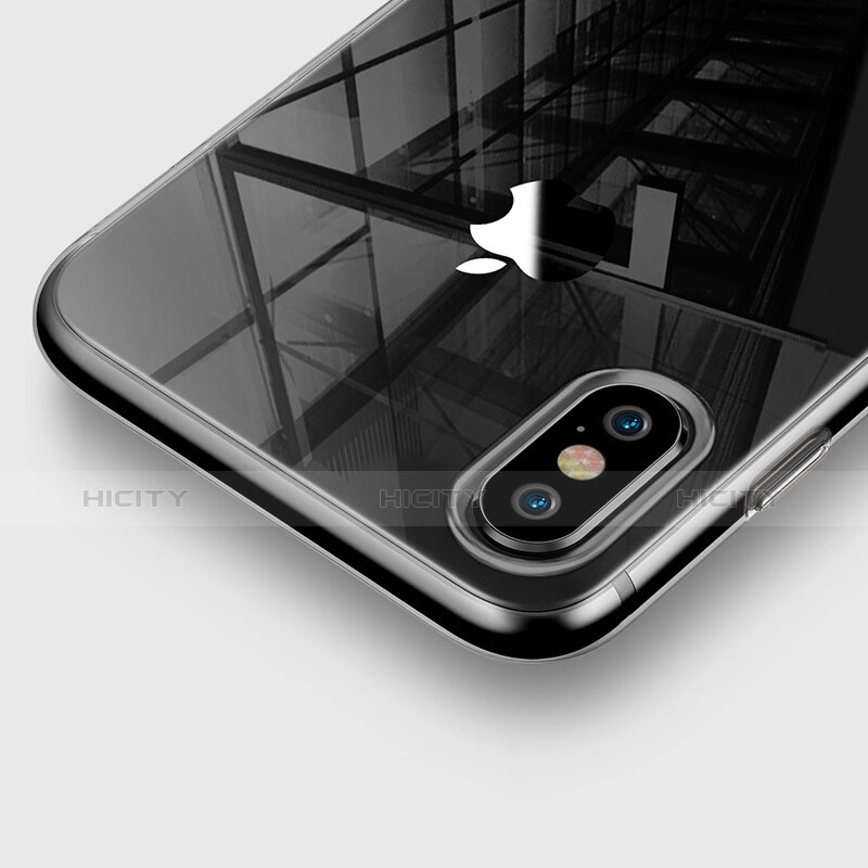 Housse Ultra Fine TPU Souple Transparente pour Apple iPhone Xs Gris Plus