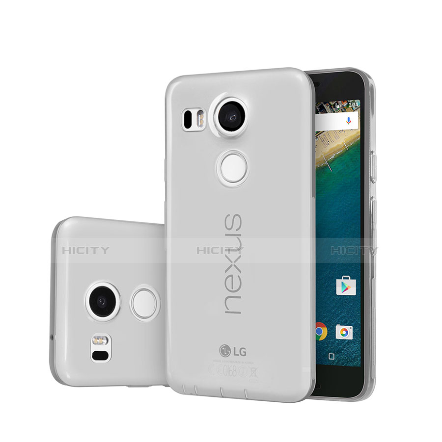 Housse Ultra Fine TPU Souple Transparente pour Google Nexus 5X Gris Plus