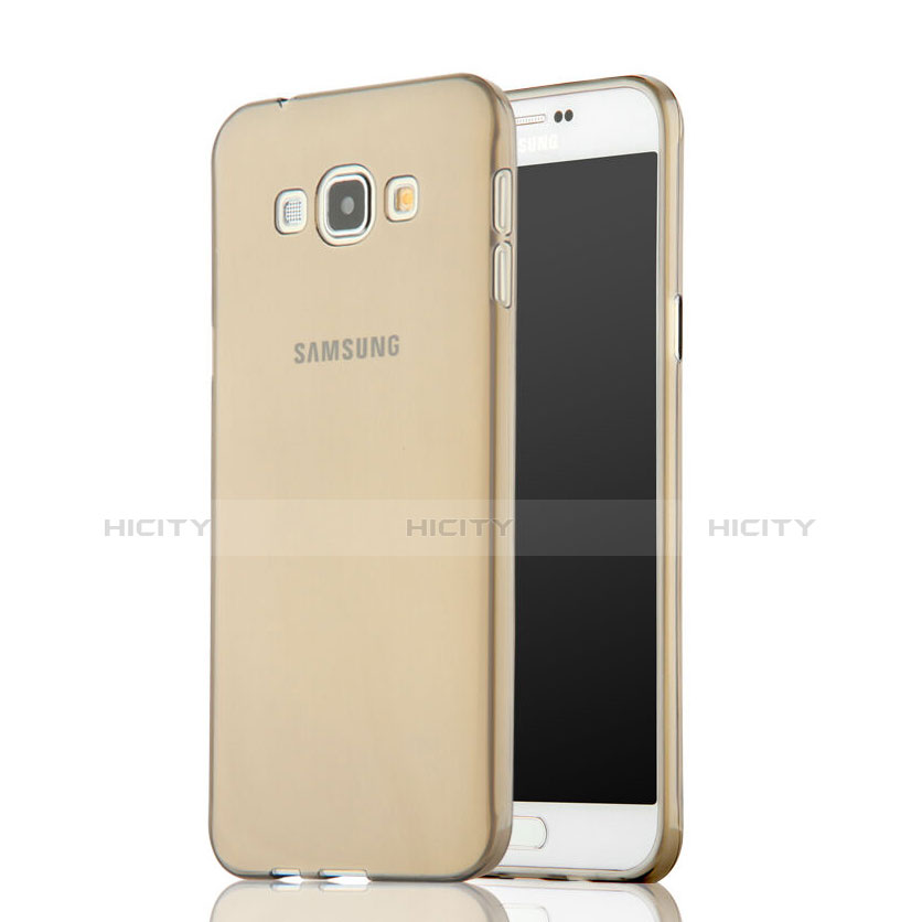 Housse Ultra Fine TPU Souple Transparente pour Samsung Galaxy A7 SM-A700 Gris Plus