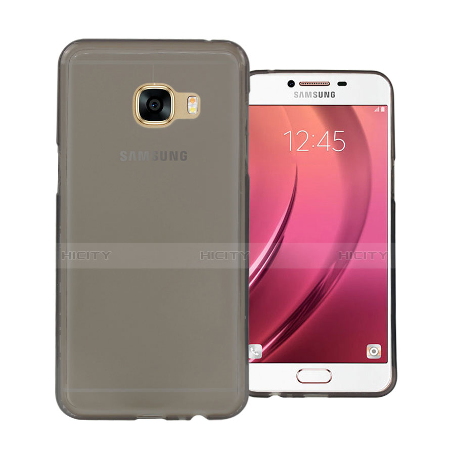 Housse Ultra Fine TPU Souple Transparente pour Samsung Galaxy C7 SM-C7000 Gris Plus