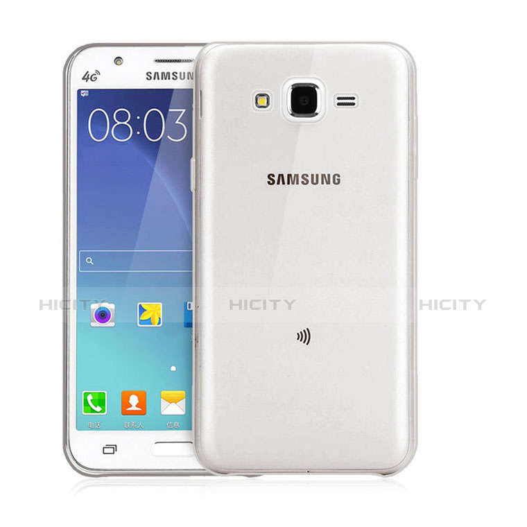 Housse Ultra Fine TPU Souple Transparente pour Samsung Galaxy J3 Gris Plus