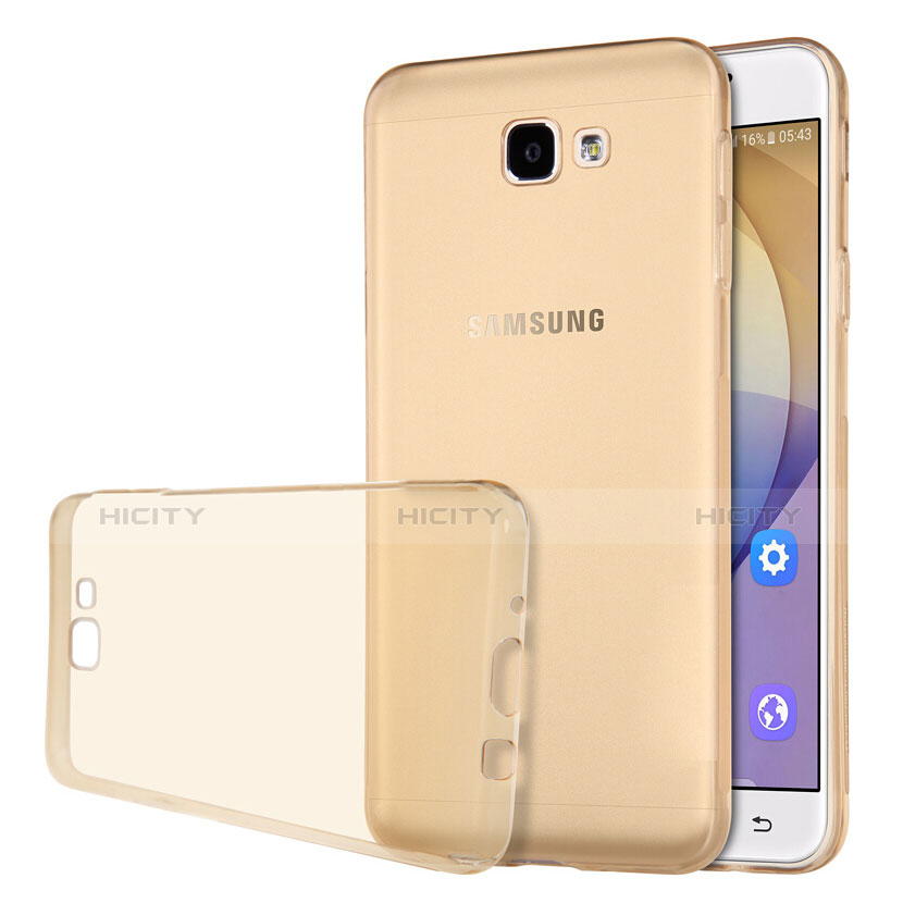 Housse Ultra Fine TPU Souple Transparente pour Samsung Galaxy J5 Prime G570F Or Plus