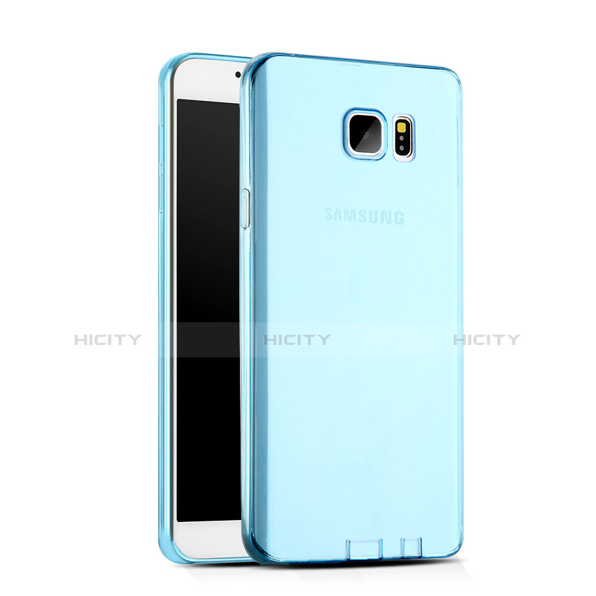Housse Ultra Fine TPU Souple Transparente pour Samsung Galaxy Note 5 N9200 N920 N920F Bleu Plus