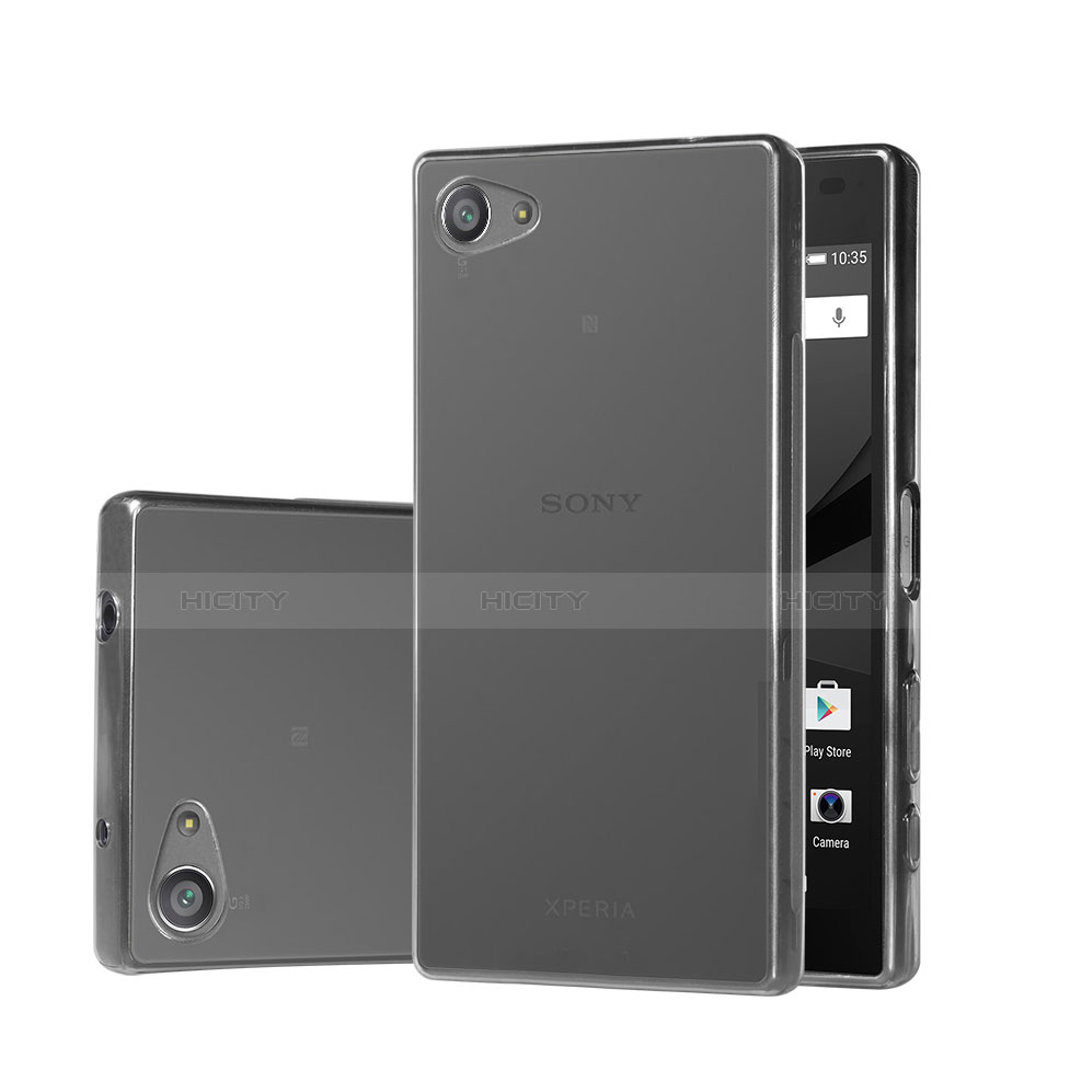 Housse Ultra Fine TPU Souple Transparente pour Sony Xperia Z5 Compact Gris Plus