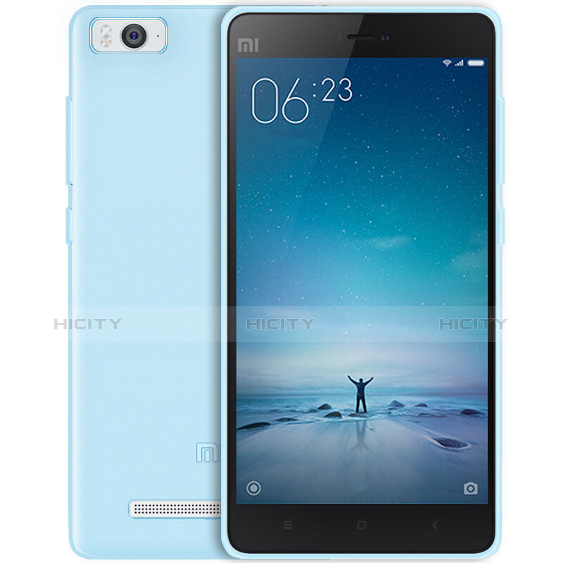 Housse Ultra Fine TPU Souple Transparente pour Xiaomi Mi 4i Bleu Plus