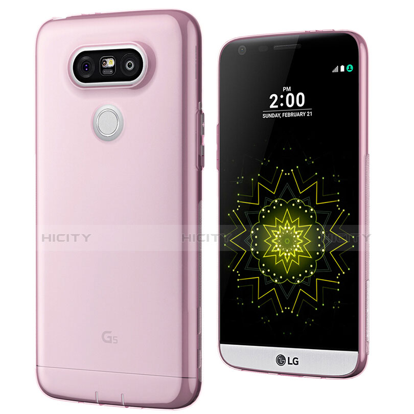 Housse Ultra Fine TPU Souple Transparente T02 pour LG G5 Rose Plus