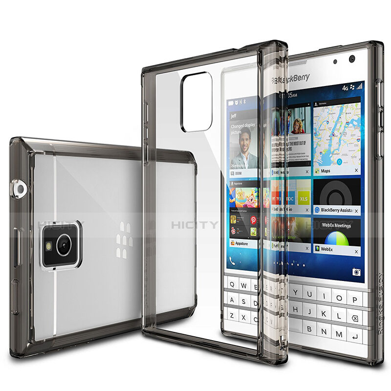 Housse Ultra Fine TPU Souple Transparente T03 pour Blackberry Passport Q30 Gris Plus