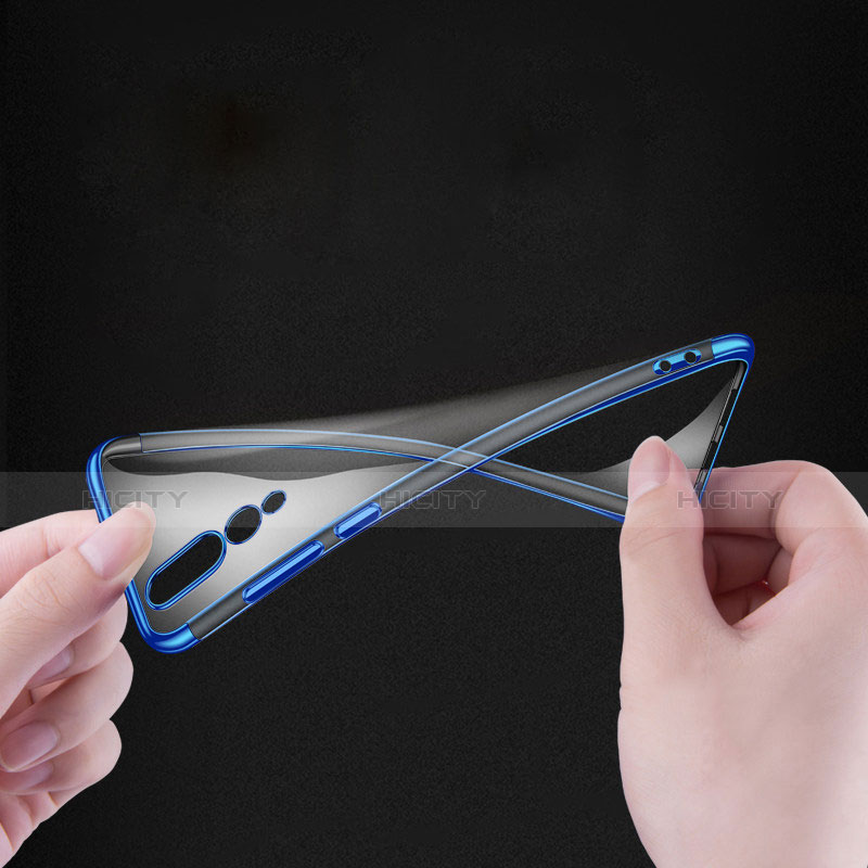 Housse Ultra Fine TPU Souple Transparente T04 pour Huawei P20 Bleu Plus