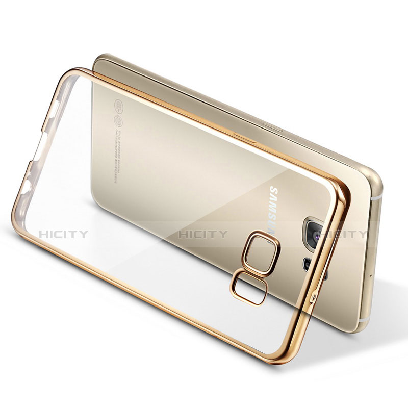 Housse Ultra Fine TPU Souple Transparente T04 pour Samsung Galaxy S6 Duos SM-G920F G9200 Or Plus