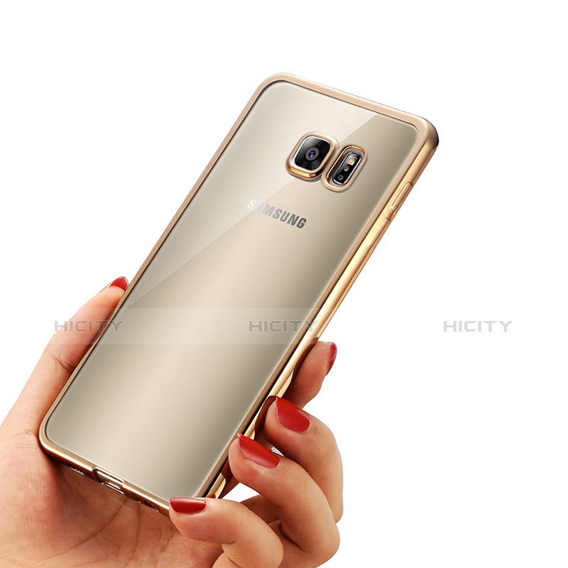 Housse Ultra Fine TPU Souple Transparente T04 pour Samsung Galaxy S6 SM-G920 Or Plus