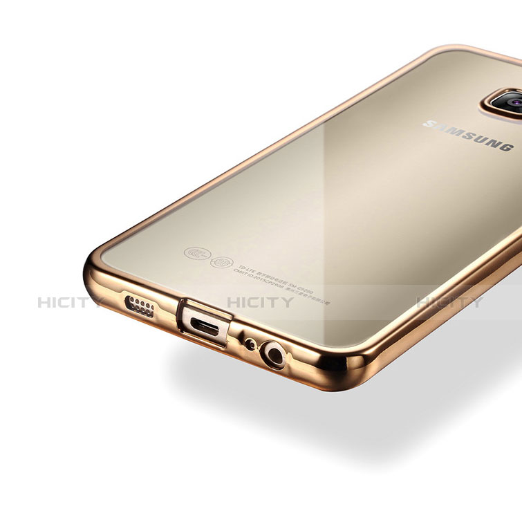 Housse Ultra Fine TPU Souple Transparente T04 pour Samsung Galaxy S6 SM-G920 Or Plus
