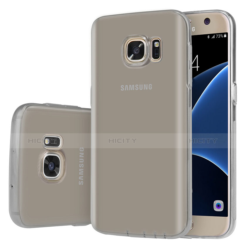 Housse Ultra Fine TPU Souple Transparente T04 pour Samsung Galaxy S7 G930F G930FD Gris Plus