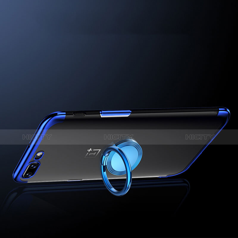 Housse Ultra Fine TPU Souple Transparente T05 pour OnePlus 5 Bleu Plus
