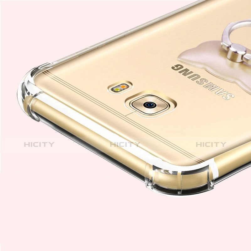 Housse Ultra Fine TPU Souple Transparente T05 pour Samsung Galaxy C5 Pro C5010 Gris Plus