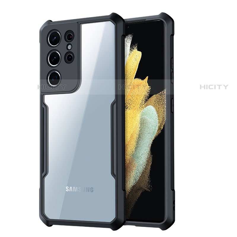 Housse Ultra Fine TPU Souple Transparente T05 pour Samsung Galaxy S23 Ultra 5G Noir Plus